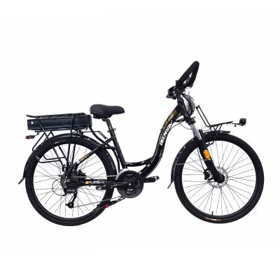 China Aluminum alloy dummy electric bike 48v 15ah battery e bike 26 inch wheel aluminum alloy frame city electric bicycle for sale