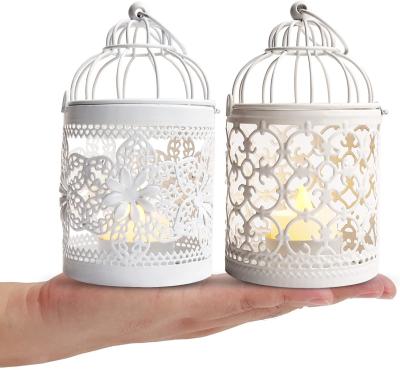 China Decorative Metal Birdcage Decoration Tealight Holder Vintage Home Lanterns Small Centerpieces For Table Wedding Indoor Outdoor Party for sale