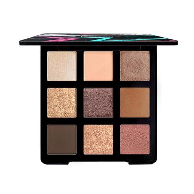 China Custom Pigmented High Shimmer Professional Private Label Vegan Cosmetics Makeup 9 Colors Eyeshadow Palette for sale