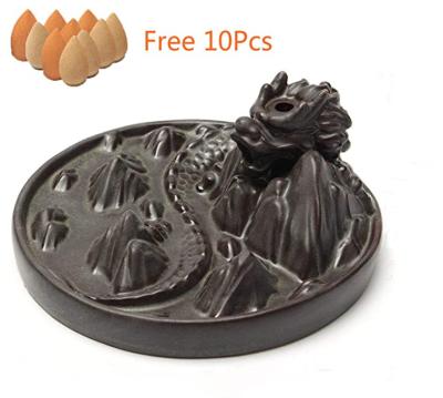 China Chinese Backflow Ceramic Backflow Incense Censer Smoke Cone Flow Incense Incense Holder Arab Middle East Censer for sale