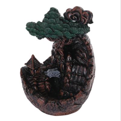 China Home HOT Sales Mountain Stream Backflow Censer Resin Incense Cone Burner Holder For Home Decor for sale