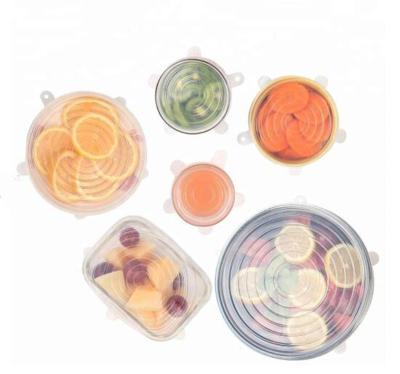 China Fashionable Sustainable Food Bag Sealed Fresh-Keep Lid Silicone Fresh Food Zipper Storage Bag Reusable Silicone Food Cover for sale