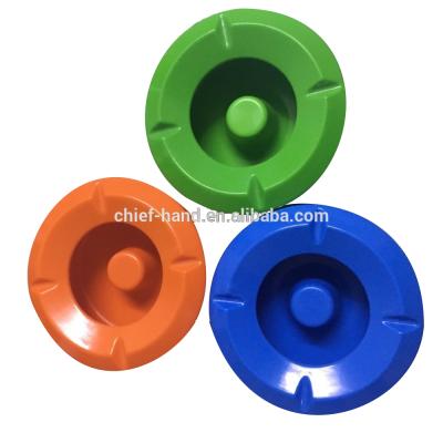 China High Quality Natural Colorful Stone Round Melamine Windproof Plastic Ashtray for sale