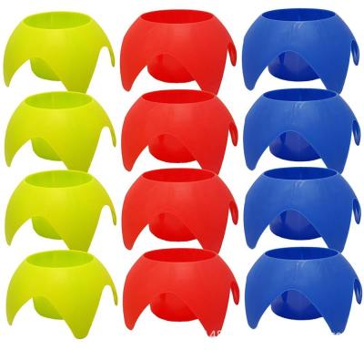 China Hots Disposable Custom Sales Beach Accessory Sand Coaster Cup Holder Assorted Colors for sale