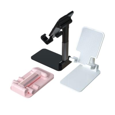 China Wholesales Aluminum Alloy Desktop Mobile Phone Bracket Universal Adjustable Foldable Desk Phone Holder for Tablet Custom Accep for sale