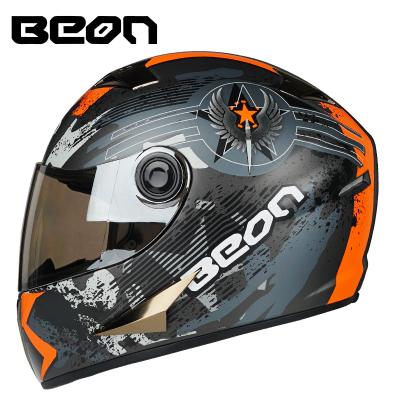 China 2021 New Four Seasons Winter ABS Decals BEON Breathable and Fashion Riding Helmets Full Face Electric Motorcycle Helmets Motocross Helmet Casco Moto for sale