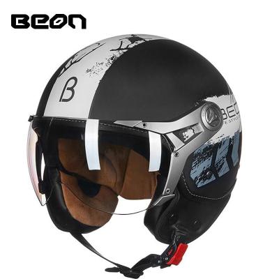 China ABS BEON B100 CEE Certification Half Face Open Face Motorcycle Helmet ABS Unisex Material Scooter Helmet for sale