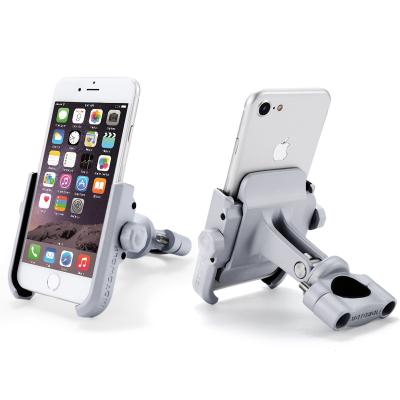 China Universal Aluminum Alloy Metal Motorcycle GPS Handlebar Mirror Seat Holder Phone Accessories Holder for sale