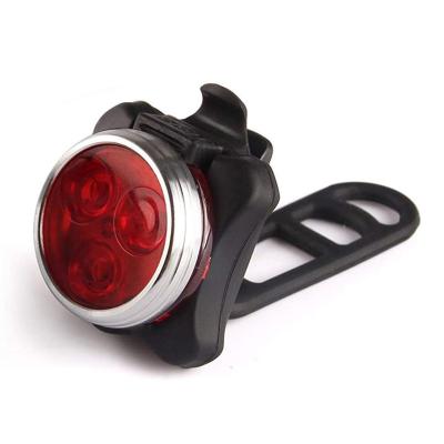 China Super Bright ABS+Silicon LED Rear Bicycle Light Led USB Rechargeable Bike Light, 650mah lithium battery, 4 