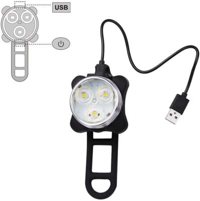 China Super Bright Front LED Bicycle Handlebar Light Led USB Rechargeable Bike Light, 650mah lithium battery, 4 options H5.2*W2.2cm 