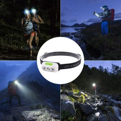 China AURORA 120lm Flashlight Hand Wave Sensor Camping Rechargeable Led Headlight for sale