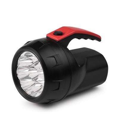 China Easy To Carry Hot Selling Handheld Portable Spotlight 9 LED Spotlamp Spotlights For Emergency Camping Rise Working Flashlight for sale