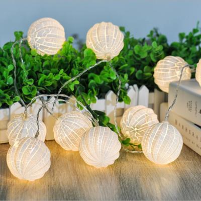 China GARDEN Holiday Room Decoration Colorful Cotton Ball String Lights Christmas Led Cotton Ball Lights for sale