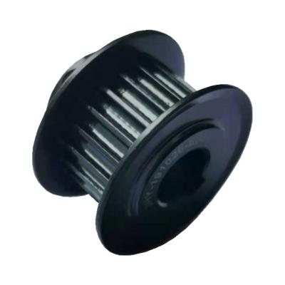 China Transmission Customized Blackened Synchro Pulley With 2 Side Holes 1 Keyway Wheel Pulley Synchronous Wheel for sale