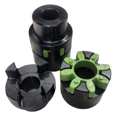 China RGE14-RGE100 Standard Flexible Transmission Jaw Coupling Rigid Coupling Black Anodize for sale