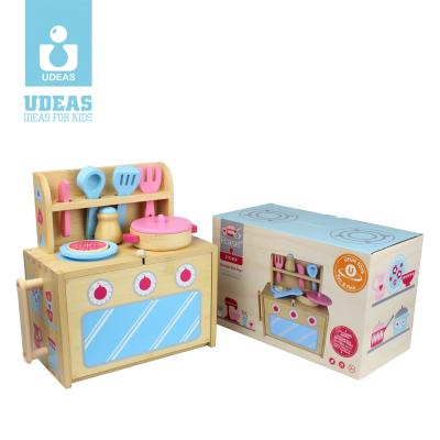 China Water Varnish Quality Kids Educational Toys Wooden Kitchen Set Pretend Play Set Role Play Wooden Toys for sale