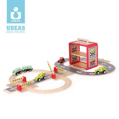 China Udeas eco-friendly montesori toys wooden toys diy car set wooden car set for kids for sale