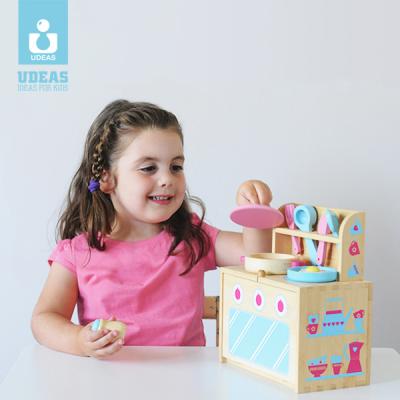 China Eco-friendly diy wooden toys wooden kitchen toys role play set for sale