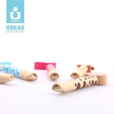 China Water Varnish Cute Animal Shape Bamboo Whistle for sale