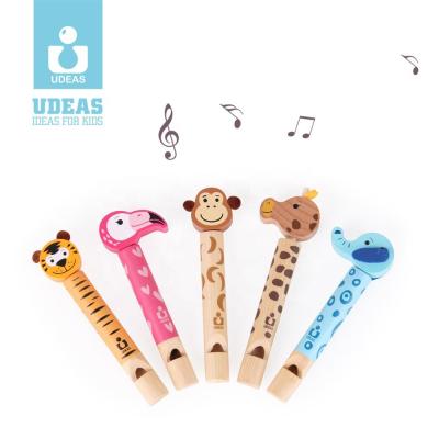 China Water Varnish Cute Animal Shape Bamboo Whistling Toys for sale