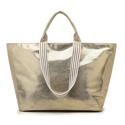 China Fashion Tote Bag Super Big Tote Large Tote Bag Women Gold Color Wholesale for sale