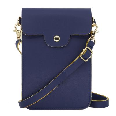 China Fashion Durable PU Cell Phone Bag Cross - Body Phone Bag For Autumn Winter for sale