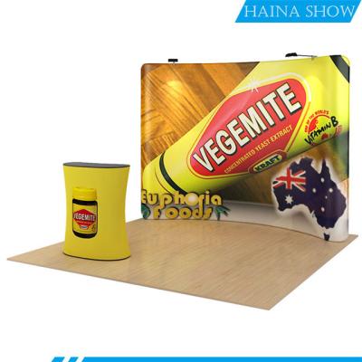 China Lightweight 10 Ft Quick Tension Fabric Set Up Backdrop Display For Trade Show for sale