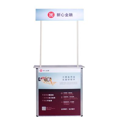 China Leightweight Portable Advertising Promotion Table Aluminum Counter Show Promotion for sale