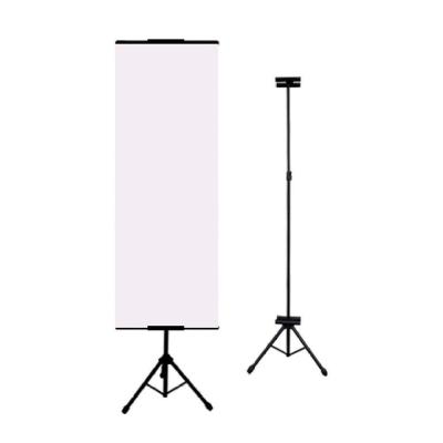 China Double Sided Metal Easel Stand Floorstanding Tripod Sign Poster Holder Frame Movie Poster Board for sale