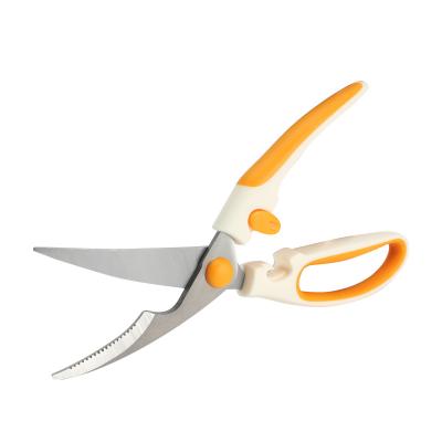 China Heavy Duty Collapsiable Kitchen Chicken Shears With Anti-Slip Handle And Safety for sale