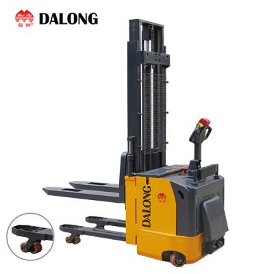 China DALONG Hotels Electric Stacker Double Pallet 1500kg Capacity 3300mm Lifting Height for sale