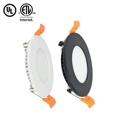 China Modern 3 Inch ETL Listed Slim Round Dimmable Recessed LED Panel Light for sale