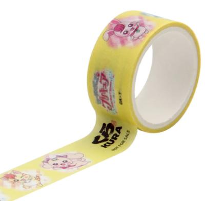 China Chinese wholesale cartoon waterproof paper tape factory anime printed washi tape for sale