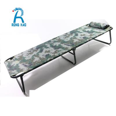 China portable lightweight single folding camp bed/army camping folding bed RHB-7022 for sale