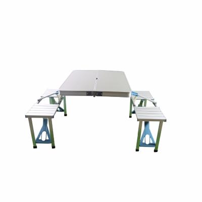 China Modern Lightweight Picnic Camping Table, Folding Table Chair Set, Aluminum Portable Folding Table 4 Seat for sale