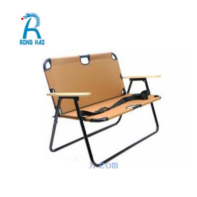 China New Modern Outdoor Portable Camping Chair Beach Double Backrest Folding Chair for sale