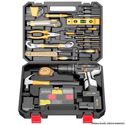 China Cordless Drill Machine Tools Combination Kits 25v Li-ion Battery Rechargeable Cordless Drill Machine Tool Kit Set Impact Drill Tools Combo and Hardware for sale