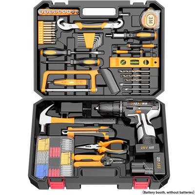 China Power Tool Combination Kits 25V Power Tool Set 48pcs Cordless Drive Drill Battery Cordless Percussion Drill Combination Kit for sale