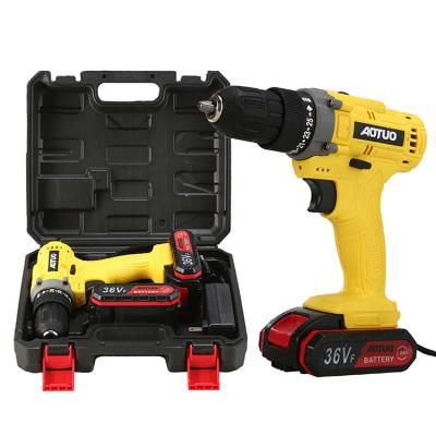 China Power Tool Combination Kits 10mm 2 Speeds Power Lithium Multifunctional Power Drills Rechargeable Cordless Handheld Impact Drill for sale