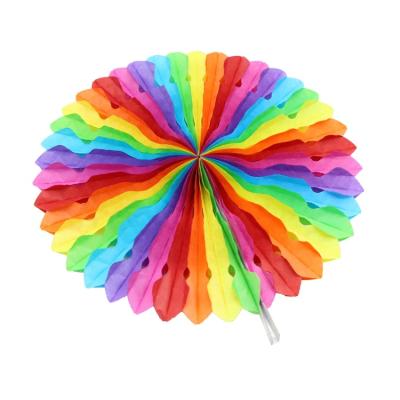 China Cheap Hot Sale High Quality Colorful Paper Party Supplies Fan Paper Decoration for sale