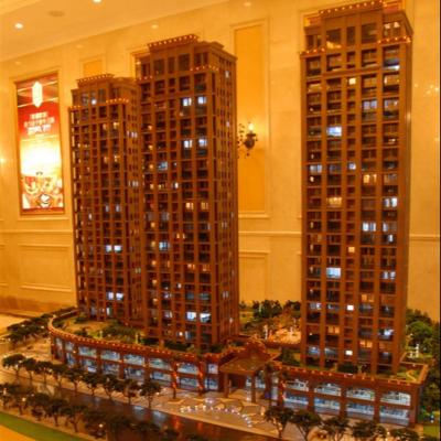 China Modern Customize Architectural Diorama Model With Wood Furniture Model Sale Max LED Metal Wooden Box Interior Acrylic Cross Training for sale