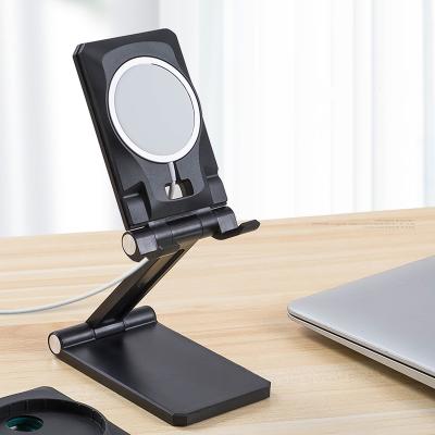 China Flexible Wireless Charger Mobile Phone Stand Nylon Fiber Material Desk Phone Holder Mobile Phone Mount for sale