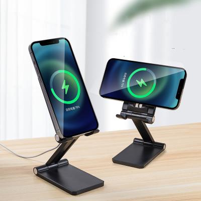 China Mobile Phone Flexible Rotatable Desk Stand Portable Wireless Charging Stand for sale