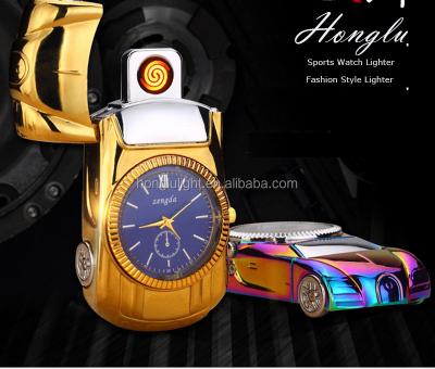 China A Zinc Alloy Sports Car Shaped Cheap White USB Arc Watch Lighter for sale