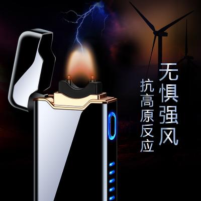 China Factory Direct Sale HL818 LED Double Light Arc Electric Lighter USB Rechargeable Lighter For Cigarette for sale