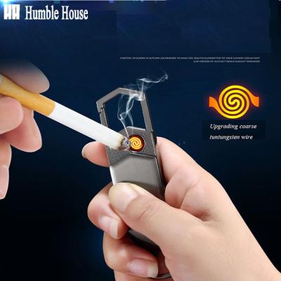 China Wholesale USB Rechargeable Electric Flameless Lighter Style Metal Double Arc Lighter for sale