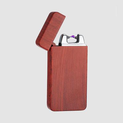 China HL-605 Electronic Wood Grain Marble Single Arc USB Rechargeable Lighter Double Arc Factory Fren Lighter China USB Rechargeable Lighter for sale