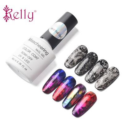 China Hot Sale Nail Art Easily Apply Foil Transfer Foil Nail Gel UV Led Gel Firm And Durable Nail Art Foil Glue for sale