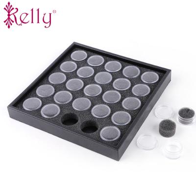 China Nail Salon Nail Art Tools 25 Compartment Nail Art Tools 25 Jars Nail Storage Box Empty Plastic Divided Nail Jewelry Storage Box for sale