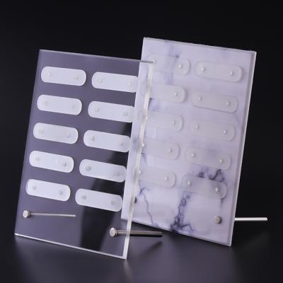 China Double Nail Art Design Display Marble Gel Color Detachable Card Appearance Acrylic Magnetic Polish Board for sale